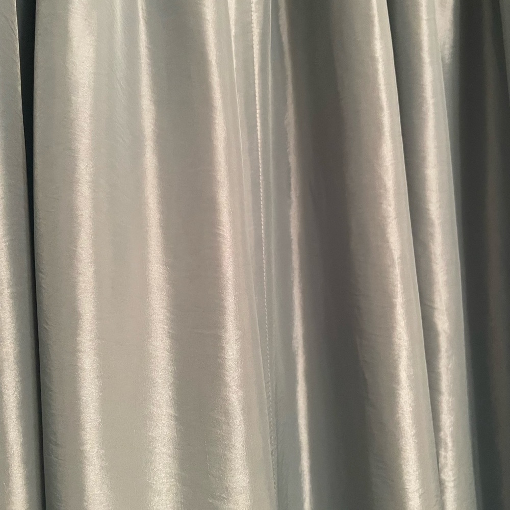 American Living Set of 2 Panels Blue Silky Like Curtain Panels - Picture 7 of 10